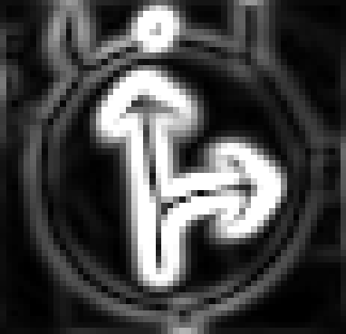 Sobel filter output before thresholding, showing a grayscale edge image.